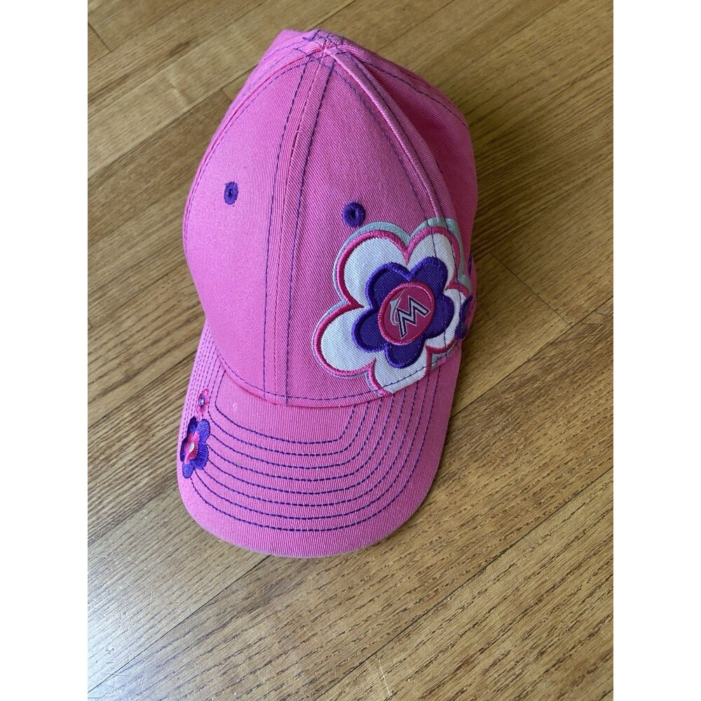 Miami FL Marlins MLB Youth Girls Toddler Kids Pink New Era 9Forty Baseball Cap